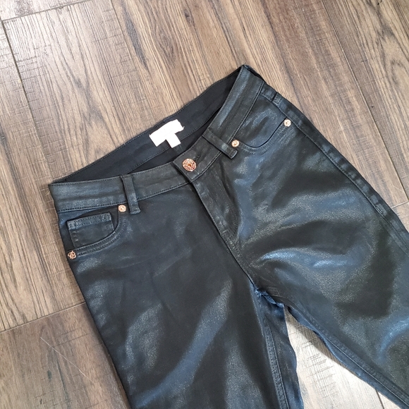 Ted Baker Black Anna Wax Finish Skinny Jeans - Picture 7 of 11